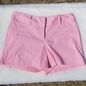 Ann Taylor Signature Red-White Semi-Casual Shorts
